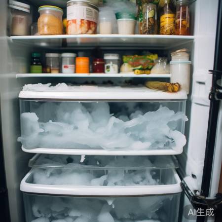 冰箱角落易积食残渣结冰
