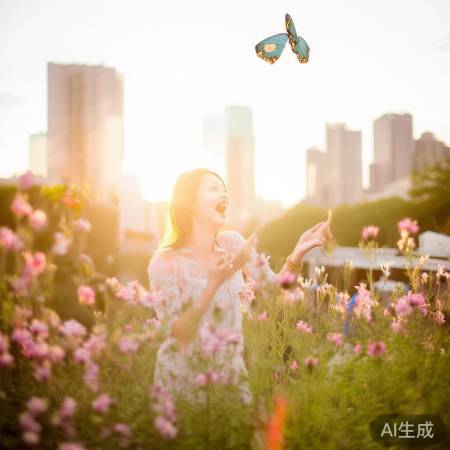 瞬间忘忧，阳光照亮城市